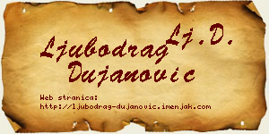 Ljubodrag Dujanović vizit kartica